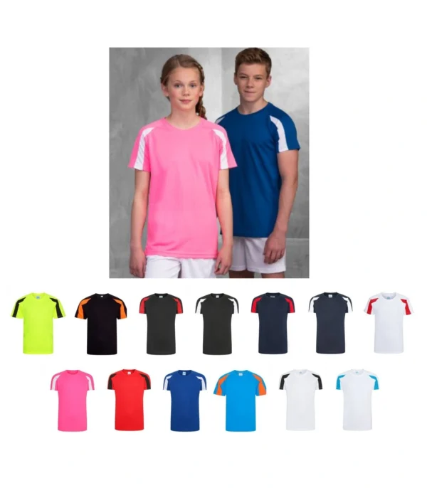 AWD JC003B Kid's Contrast Cool Tee